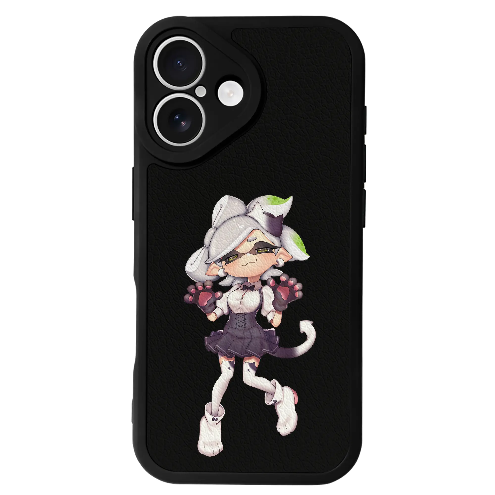 スプラトゥーン グッズ,シオカラーズ ホタル - IPhone 16シリーズ対応 ・ シリコンスマホケース ・ レザー調 ・ 高精度フィット ・ 耐衝撃 ・ ワイヤレス充電対応 ・ 精密カット